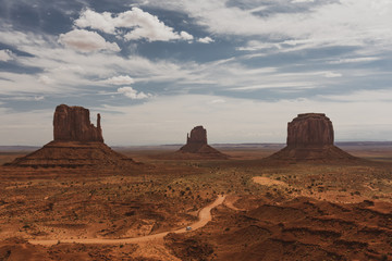 Fototapeta na wymiar Day view of the Monumet Valley USA