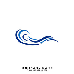 Water wave Logo Template