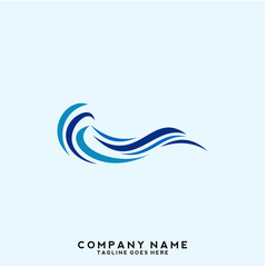 Water wave Logo Template