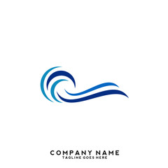 Water wave Logo Template