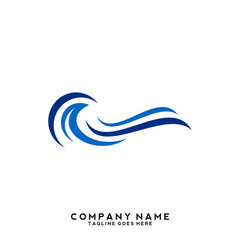 Water wave Logo Template