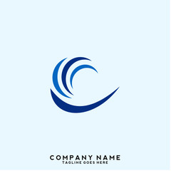 Water wave Logo Template