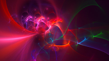 3D rendering multicolored abstract fractal