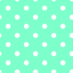 Blue polka dot seamless pattern, vector