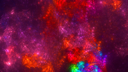 Fototapeta na wymiar 3D rendering multicolored abstract fractal