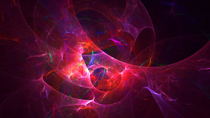 3D rendering multicolored abstract fractal