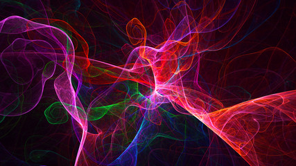 3D rendering multicolored abstract fractal