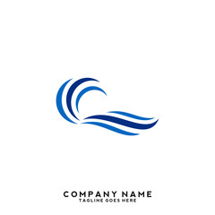 Water wave Logo Template