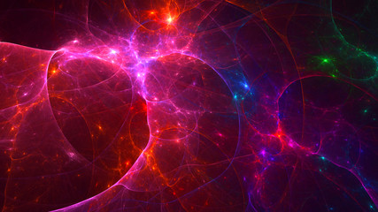 3D rendering multicolored abstract fractal