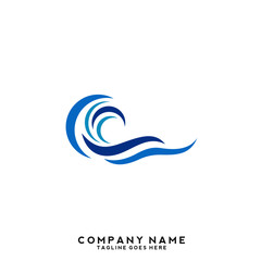Water wave Logo Template