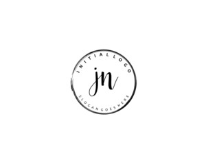  JN Initial letter logo template vector