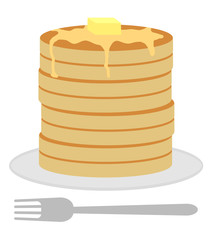 高く積んだホットケーキ
