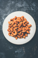 Kaju Pakoda/pakora OR Cashew Nut Fritters or bhajji, is a tasty snack from India, served as Chakna