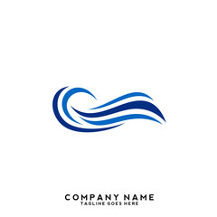 Fototapeta premium Water wave Logo Template