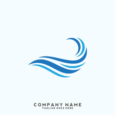 Water wave Logo Template