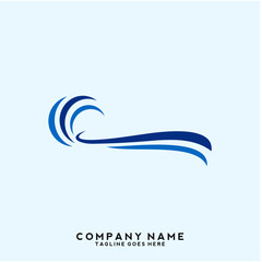 Water wave Logo Template