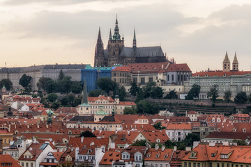 Fototapeta premium prague castle sunset view
