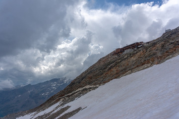 Trekking in Alps stay in a hut