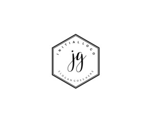  JG Initial letter logo template vector