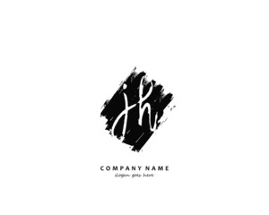  JH Initial letter logo template vector