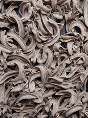 Spelt pasta background, Wholegrain