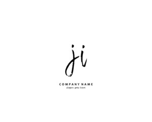  JI Initial letter logo template vector