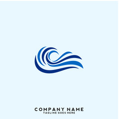 Obraz premium Water wave Logo Template