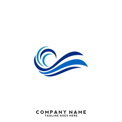Fototapeta premium Water wave Logo Template