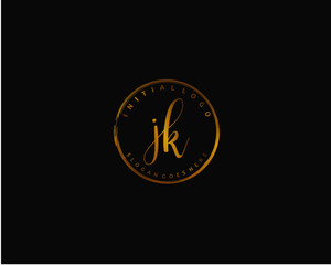 Fototapeta premium JK Initial letter logo template vector