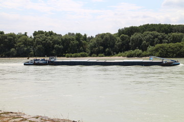 Obraz na płótnie Canvas Riverbank of Danube river, Bratislava, Slovakia