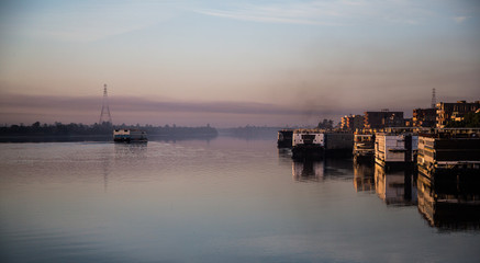 Obraz premium sunrise on a boat