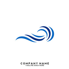 Water wave Logo Template