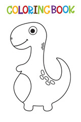 Cute dino coloring book