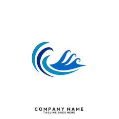 Water wave Logo Template
