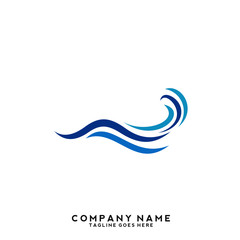 Water wave Logo Template