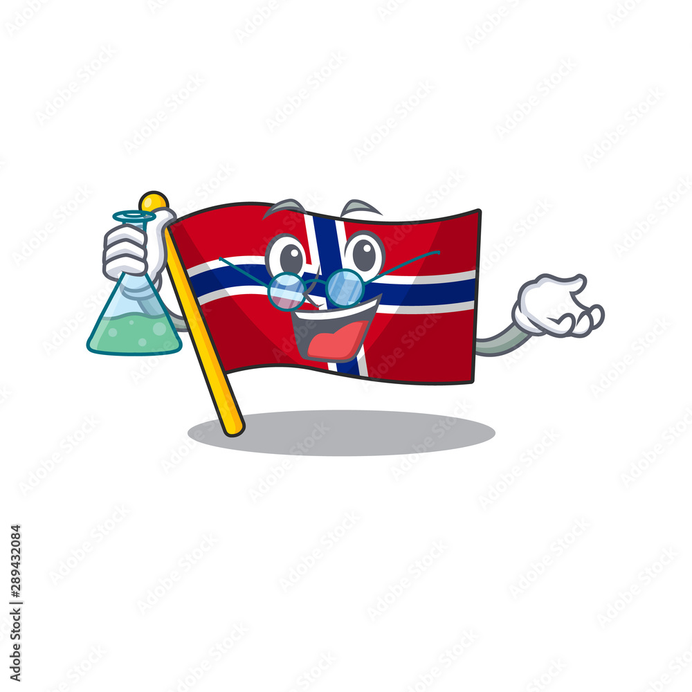 Canvas Prints Professor flag norway isolated in the mascot