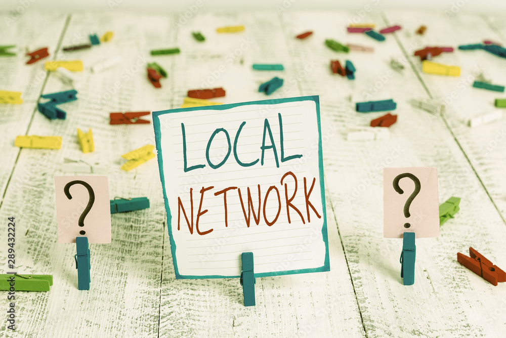 Poster conceptual hand writing showing local network. concept meaning intranet lan radio waves dsl boradban