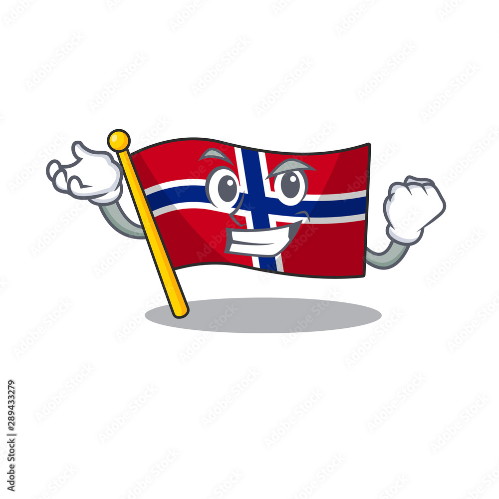 Canvas Prints Successful flag norway isolated in the mascot