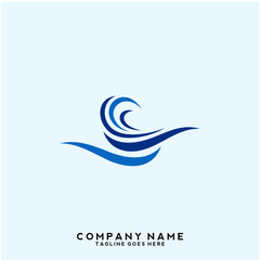 Water wave Logo Template