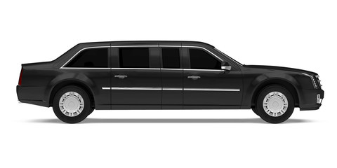 Luxury Limousine Car Isolated