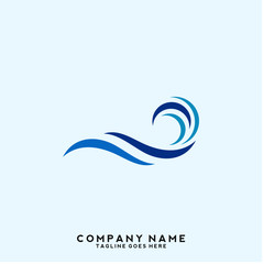 Water wave Logo Template