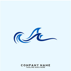 Water wave Logo Template