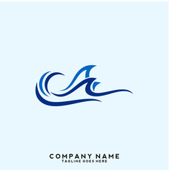 Water wave Logo Template