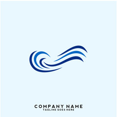 Obraz premium Water wave Logo Template