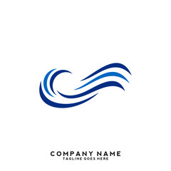Water wave Logo Template