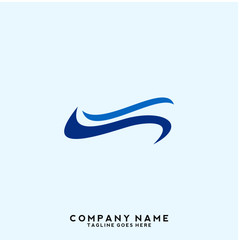 Obraz premium Water wave Logo Template