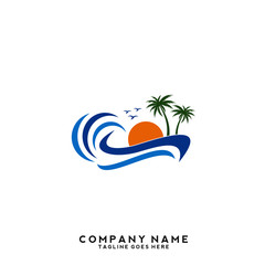 Water wave Logo Template
