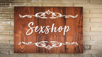 Street Sign to Sexshop