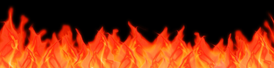 Fototapeta premium Illustration of flame. black background. 炎のイラスト 黒背景 