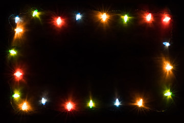 christmas lights frame